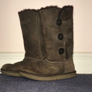 Tall Button up dark UGG boots